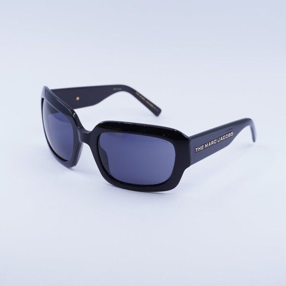 Marc Jacobs MARC 574/S 0807 IR Sunglasses Black Square Frame, Grey Lenses - Picture 1 of 11